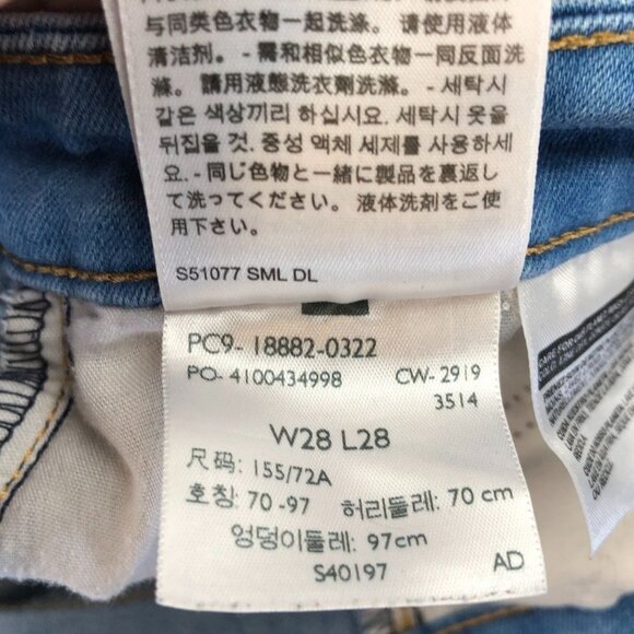 Levis Womens 721 Jeans Size 28 High Rise Skinny Leg Ankle Blue Denim Casual - Picture 4 of 16